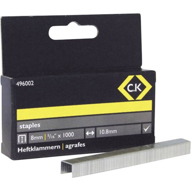 C.k Magma - C.k 496002 Graffette Tipo 140 1000 Pz. Dimensioni (l X L) 8 Mm X 10.5 Mm