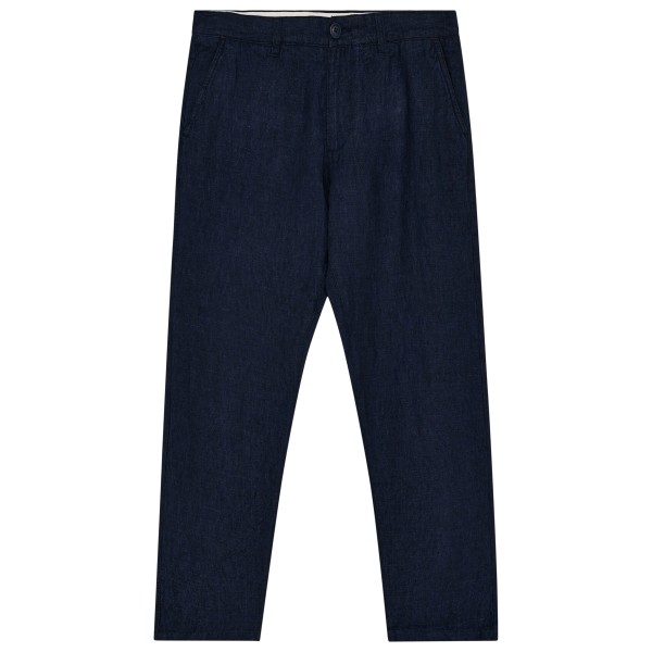 KnowledgeCotton Apparel - Chuck Regular Linen Pants - Freizeithose Gr 33 - Length: 32'' blau