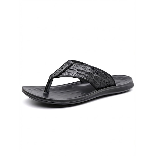 Braune Zehenstegsandalen für Herren – lässige Sommer-Flip-Flops, leicht und bequem, ideal für Strand und Resort, Pool, Urlaub, tropische Freizeit und den Alltag bei warmem Wetter. Image