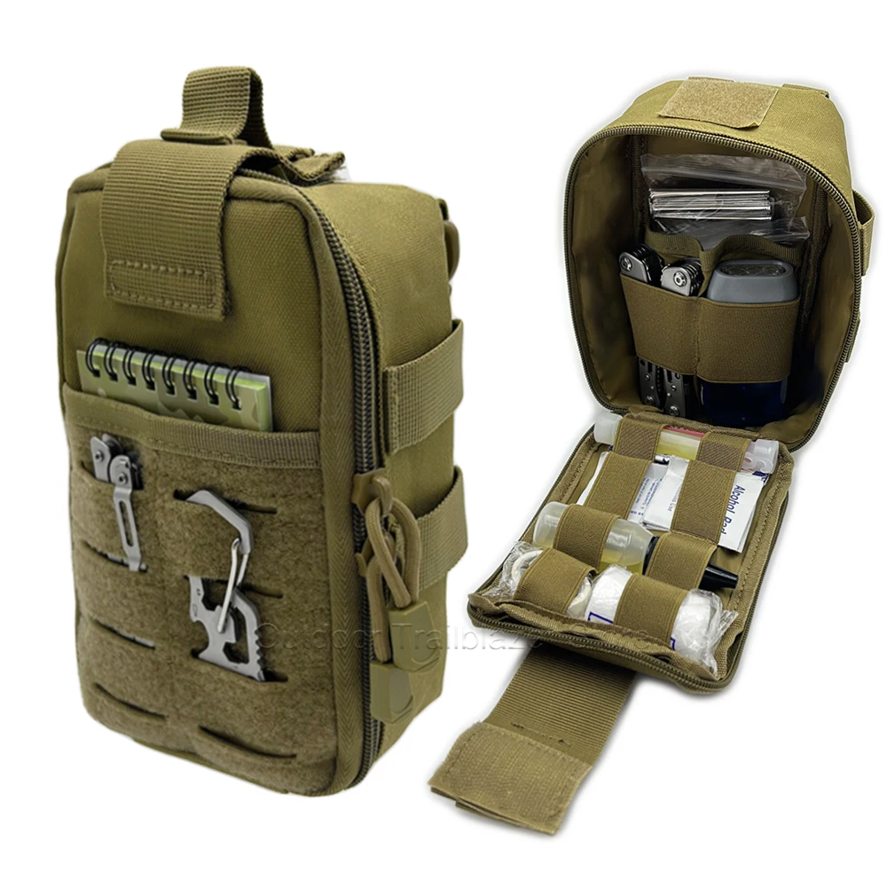 Borsa Tattica Molle da Cintura in Nylon 600D, Borsa Medica di Pronto Soccorso, Kit di Sopravvivenza EDC per Campeggio e Caccia