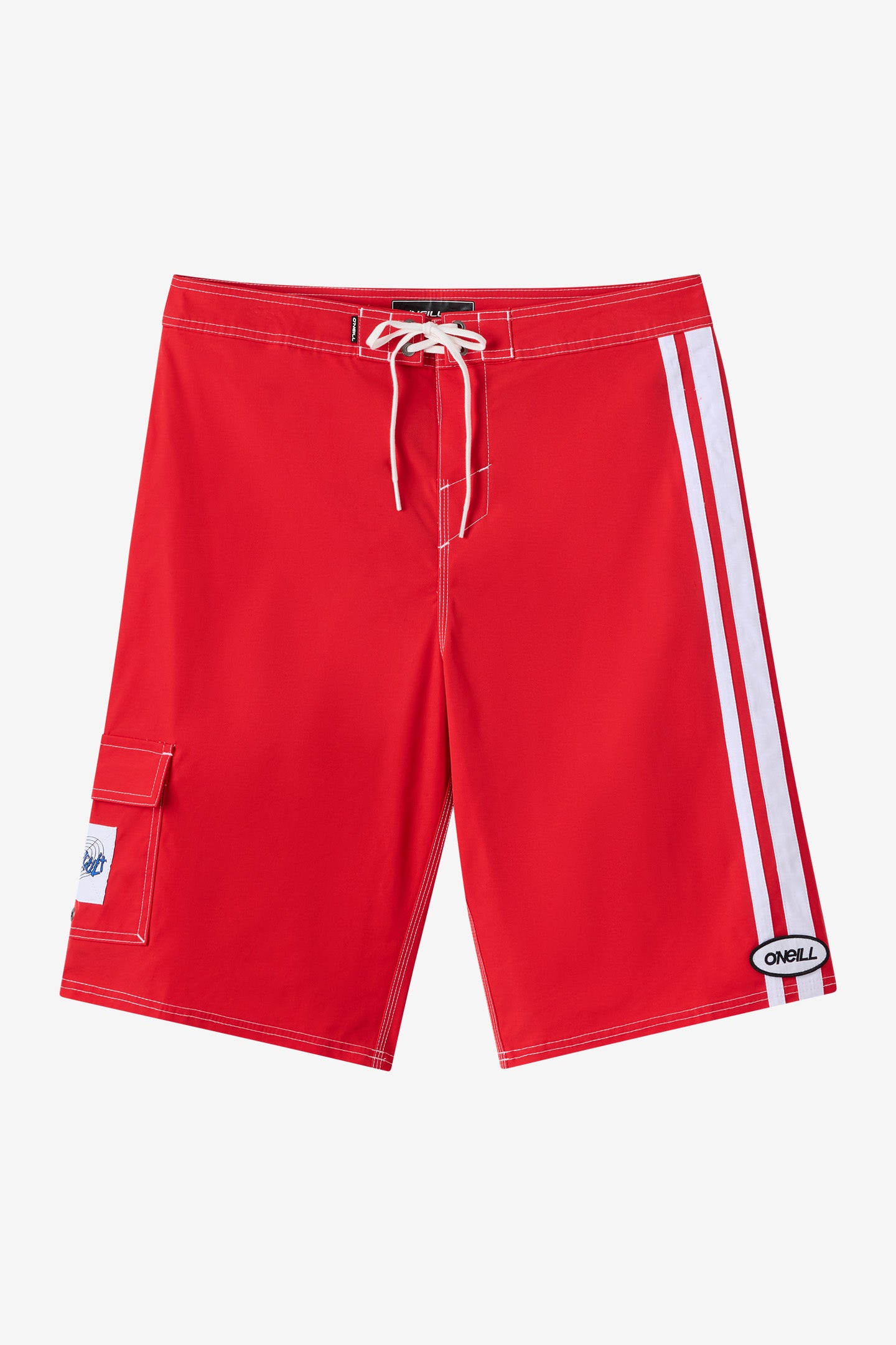 O'Neill Men's Sideswipe 22"" Board Shorts in Lava Red, Size 32, Polyester/Twill