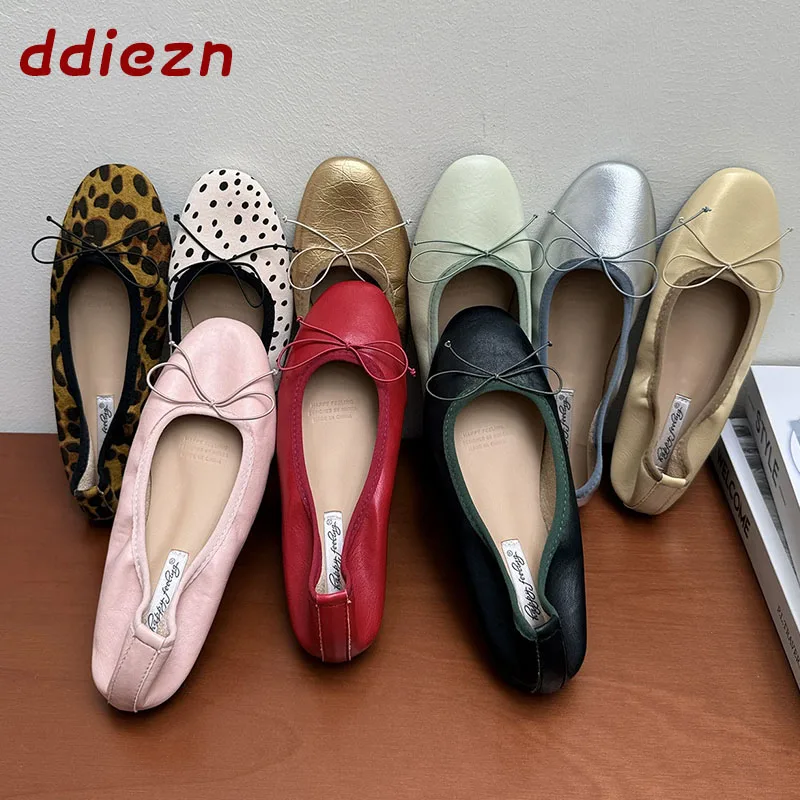Novità 2026: Scarpe Basse Slip-On da Donna, Ballerine Morbide con Fiocco a Farfalla e Punta Tonda, Calzature Femminili alla Moda