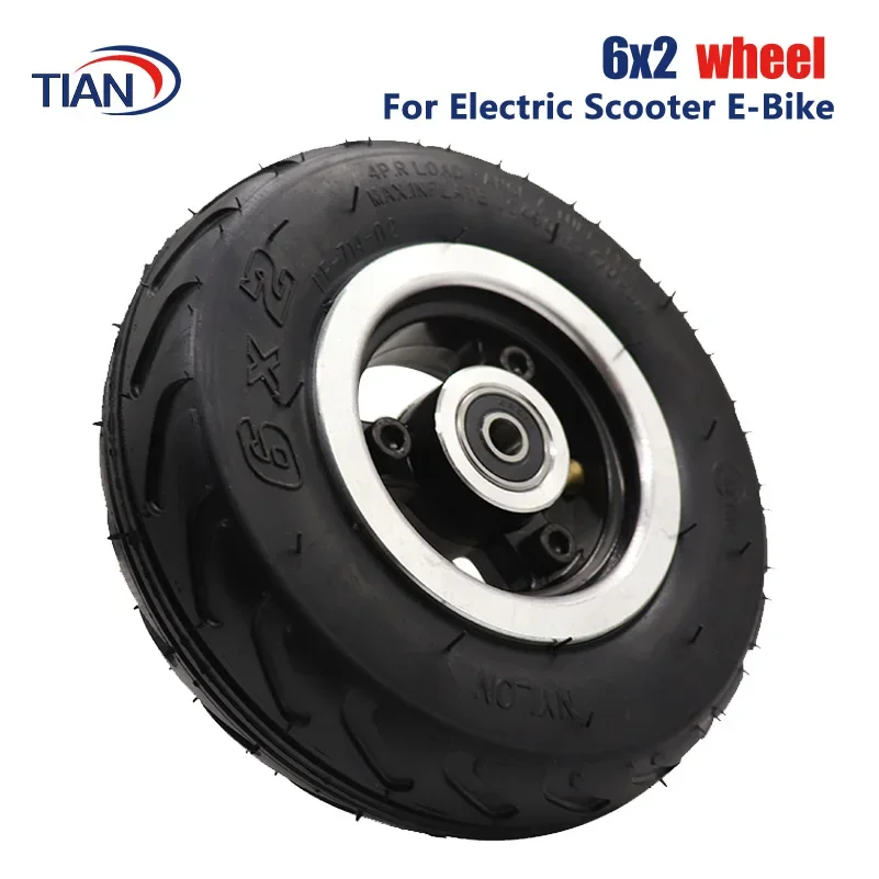 6X2 gonflage pneu roue utilisation 6 "moyeu en alliage de pneu 160mm pneu pneumatique Scooter électrique F0 roue pneumatique chariot roue pneumatique