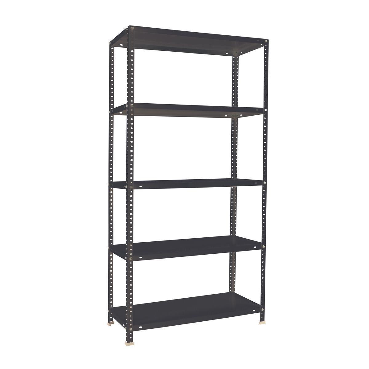 PROREGAL Schraubregal PANDA | HxBxT 180x80x30cm | 5 Fachböden | Fachlast 100kg | Anthrazit Image
