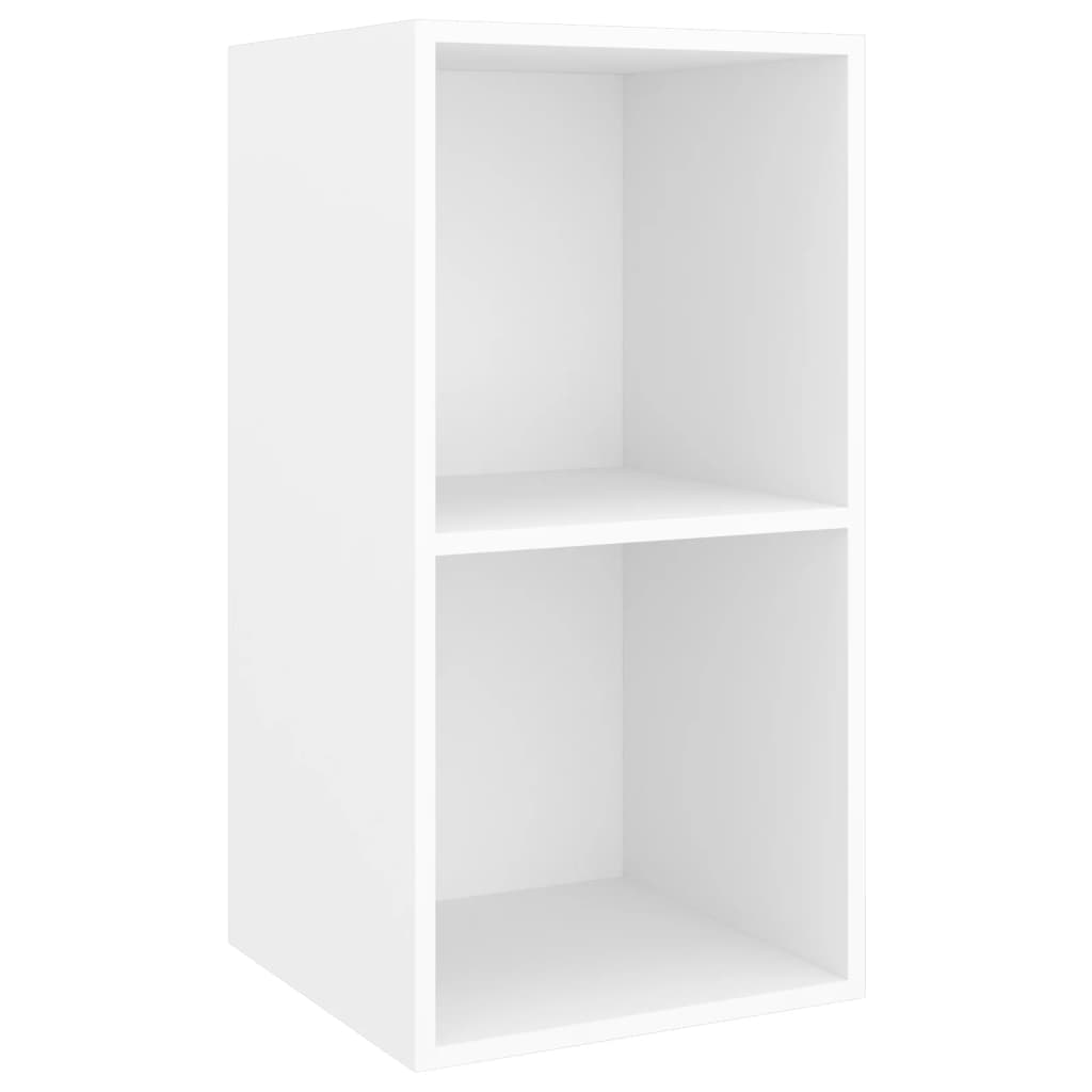 Helloshop26 - Multimedia-TV-Ständer TV-Regal TV-Sideboard Wandmontage 37 x 37 x 72 cm weißes Holzwerkstoff 02_0027759 Image