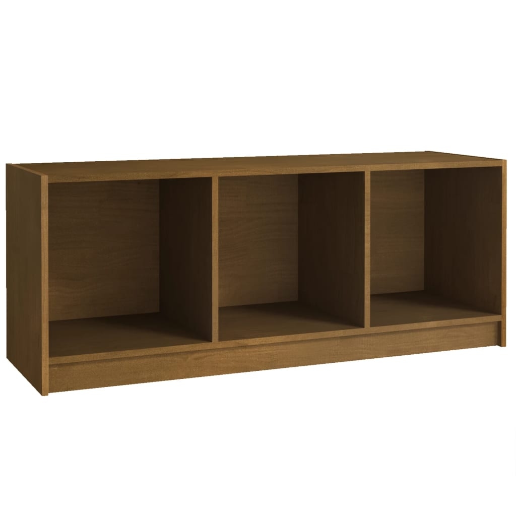 Helloshop26 - Multimedia-TV-Ständer TV-Regal TV-Sideboard Esszimmer Wohnzimmer Schlafzimmer honigfarben 104 x 33 x 41 cm massives 02_0027695 Image