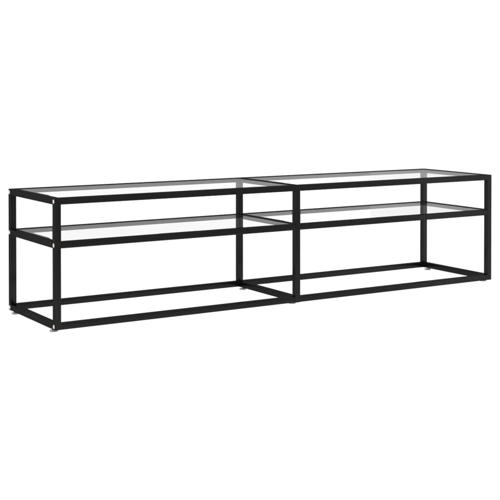 Helloshop26 - Multimedia-TV-Ständer TV-Regal TV-Schrank Esszimmer Wohnzimmer Schlafzimmer transparent 180 x 40 x 40,5 cm klares 02_0028497 Image