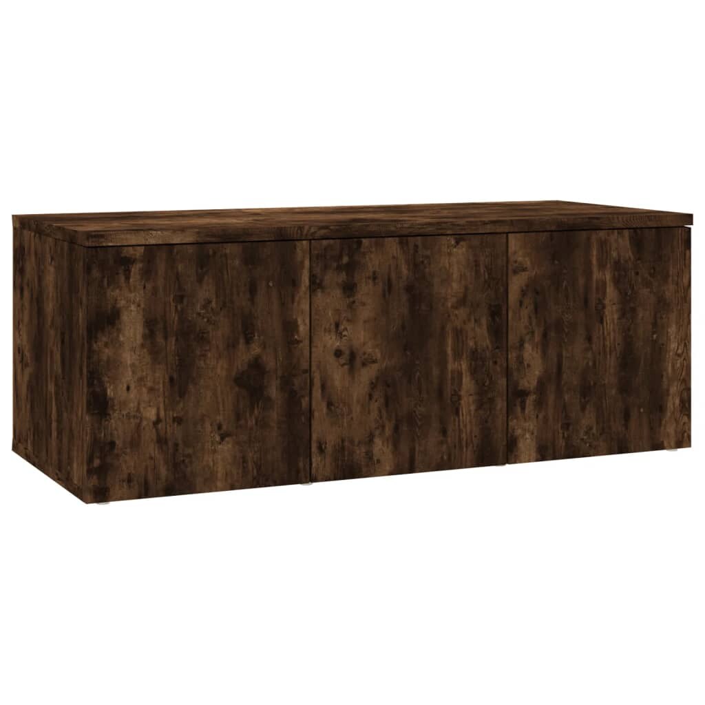 Helloshop26 - Multimedia-TV-Ständer TV-Regal TV-Sideboard Esszimmer Wohnzimmer Schlafzimmer geräucherte Eiche 80 x 34 x 30 cm 02_0027384 Image
