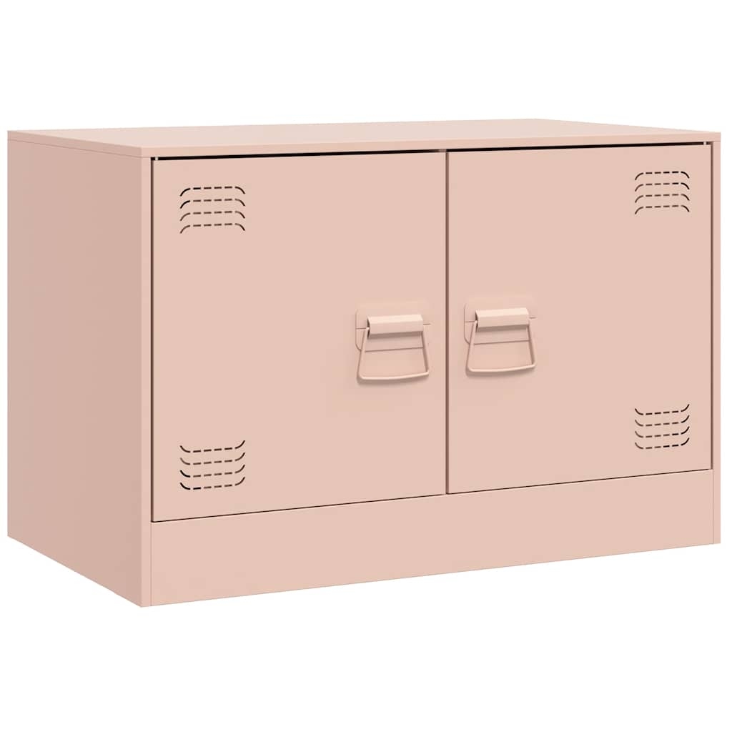 Helloshop26 - Multimedia-TV-Ständer TV-Regal TV-Sideboard Esszimmer Wohnzimmer Schlafzimmer rosa 67 x 39 x 44 cm Stahl rosa 02_0028291 Image