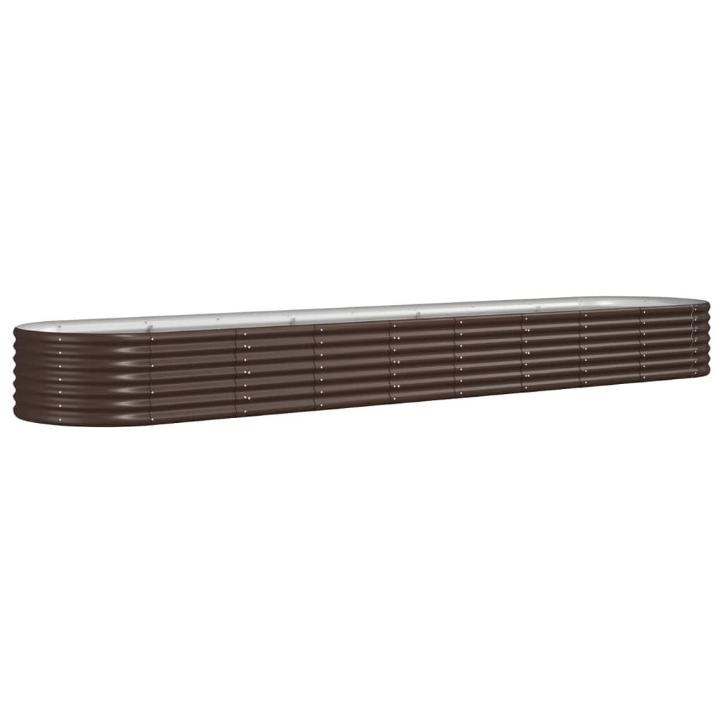 Helloshop26 - Hochbeet für Pflanzen Blumen Terrasse Garten pulverbeschichteter Stahl braun 02_0039546 Image