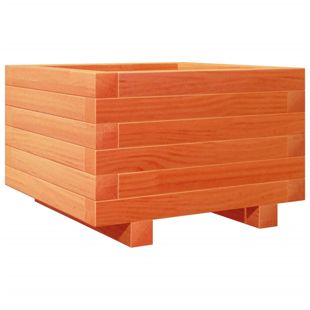 Helloshop26 - Hochbeet für Pflanzen Blumen Terrasse Garten gewachst 40 x 40 x 26,5 cm massives Kiefernholz braun 02_0038452 Image