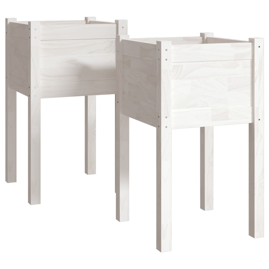Helloshop26 - Pflanzkübel Hochbeet Blumenbeet Garten Terrasse 2er-Set 40 x 40 x 70 cm Kiefernholz 02_0038898 Image
