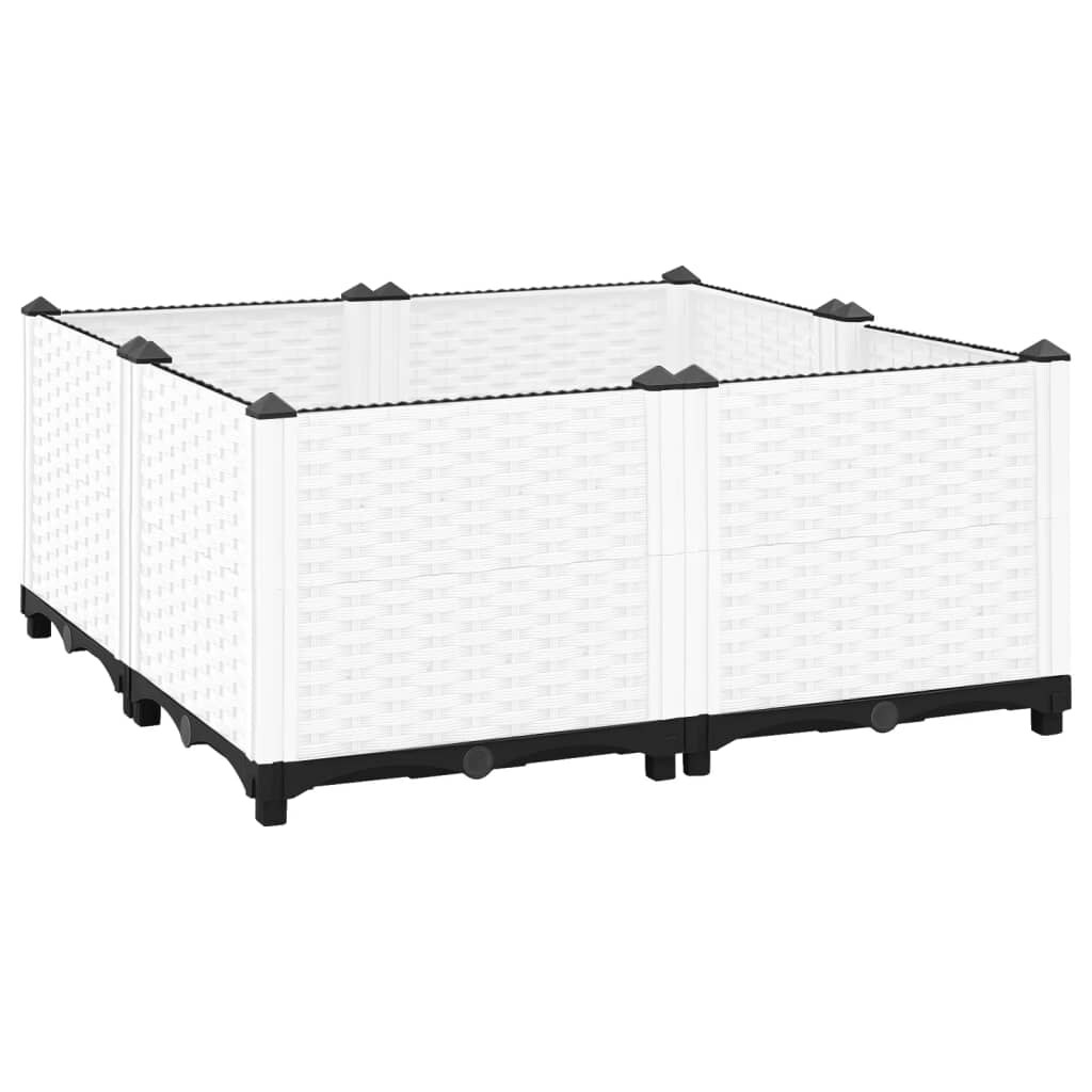 Helloshop26 - Hochbeet für Pflanzen Blumen Terrasse Garten 80 x 80 x 38 cm graues Polypropylen 02_0039246 Image