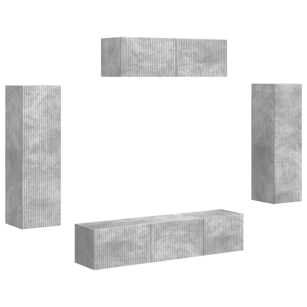 Helloshop26 - Modernes praktisches Wand-TV-Möbel 31 x 29,5 x 100 cm elegantes modulares Design in grauem Beton 02_0056211 Image