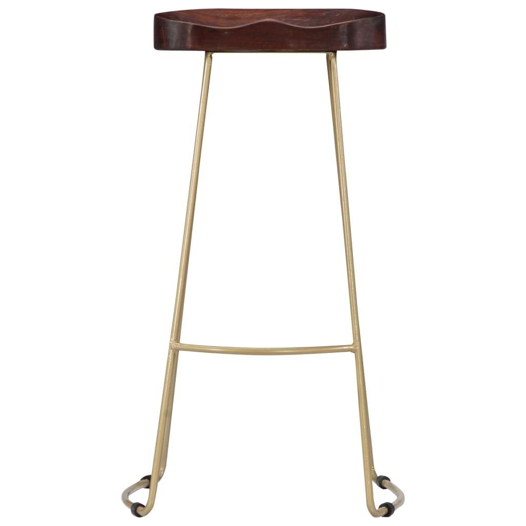 Helloshop26 - Set aus zwei Designer-Barhockern Stuhlsitz massives Mangoholz 1202077 Image