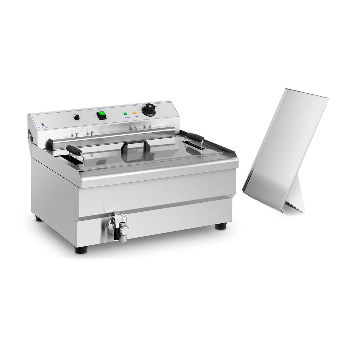 Helloshop26 - Professionelle Fritteuse für Restaurant-Donuts 30 Liter 9000 W Kaltzone 14_0001770 Image