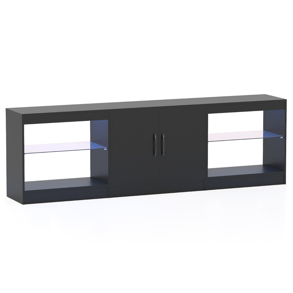 Helloshop26 - Modulares TV-Möbel 195 x 30 x 55 cm mit individuell anpassbarer LED-Beleuchtung und praktischem Stauraum 20_0018648 Image