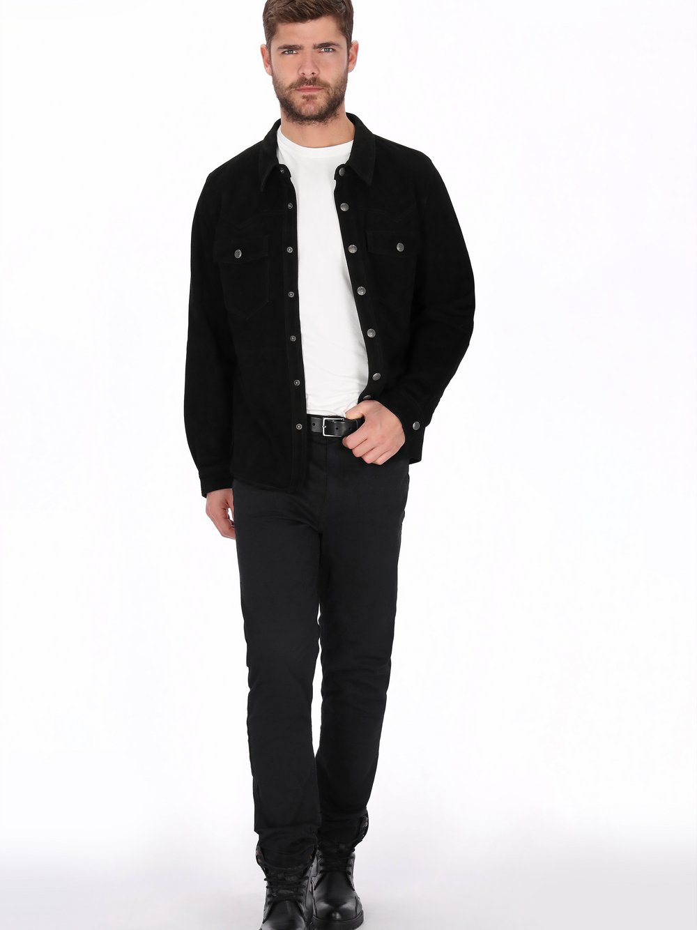 Dreimaster Jacke Herren schwarz, M Image