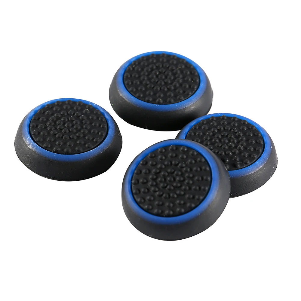 4 Stück Joystick-Kappen, Ersatz-Silikon-Controller-Daumenstick-Griffabdeckungen für PS3, PS4, XBOX