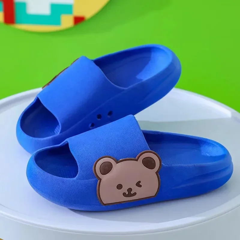 Kinder-Hausschuhe Niedliche Cartoon-Schuhe für Jungen und Mädchen Baby-Bohnenschuhe Rutschfeste Kinder-Hausschuhe Eltern-Kind-Sandalen Hausschuhe Sommer