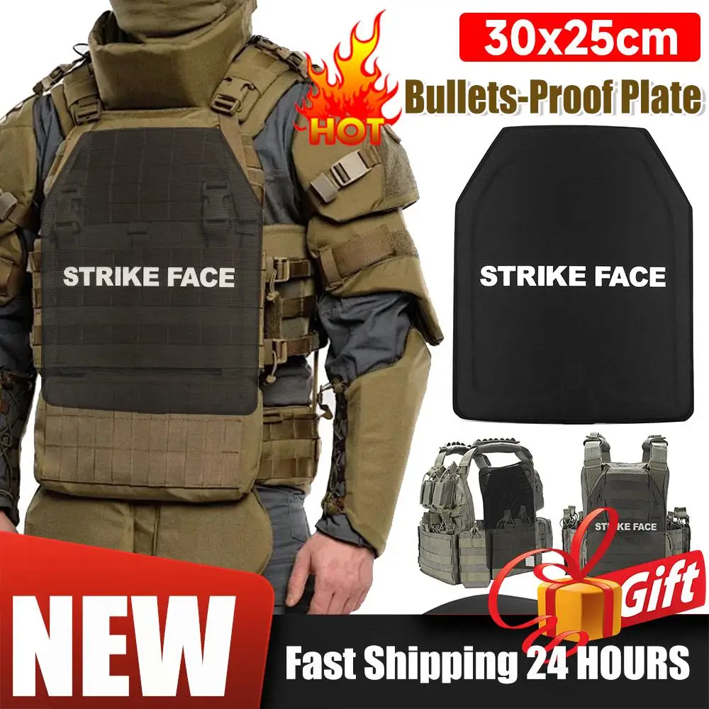 2/1 Stück ballistische Platte IIIA, Schutzplatte, 30 x 25 x 0,8 cm, PE, leichte kugelsichere Platte, Körperpanzer-Einsatz, Anti-Kugel-Platte Image