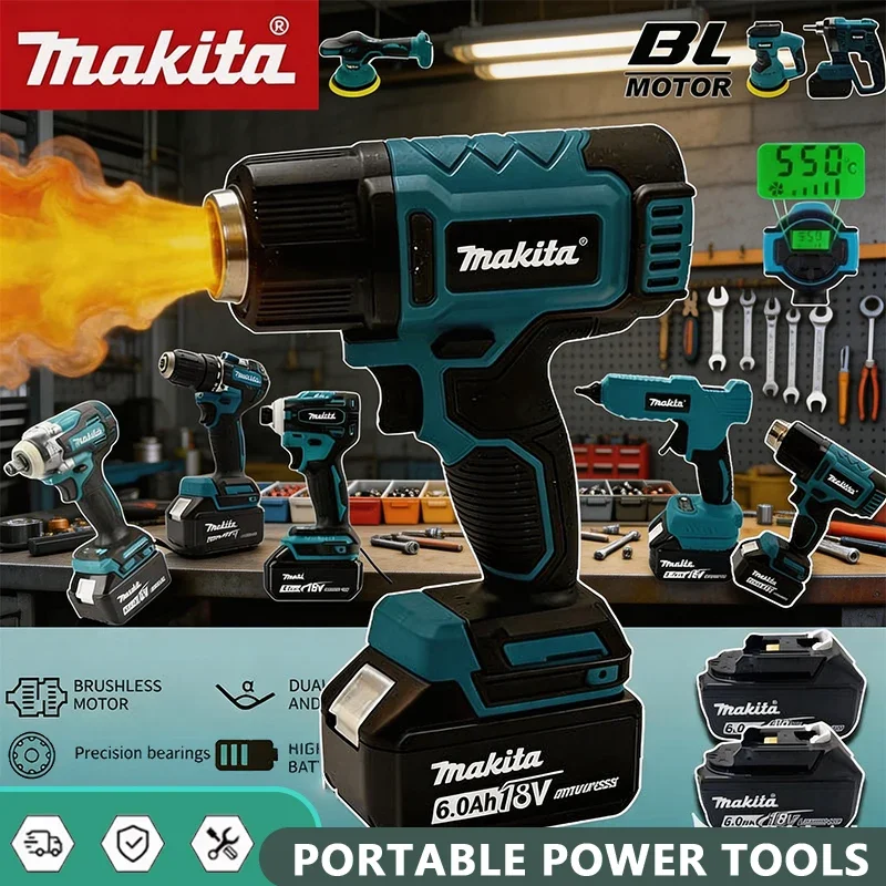 Makita Werkzeuge Großhandel Heißluftpistole Elektrische Heißluftgebläse Kabellose Handkreissäge Tragbare Säge Elektrowerkzeuge Image