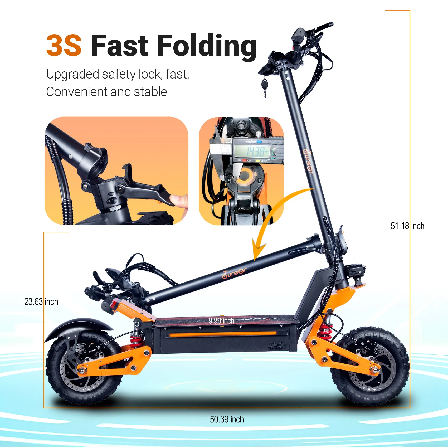 TOURSOR X5-60 PRO Elektroroller für Erwachsene, Unisex-Stil, 3000 W x 2, Dual-Motor-Sitz-EScooter, 60 V, 50 Ah, 11-Zoll-Offroad-Reifen Image