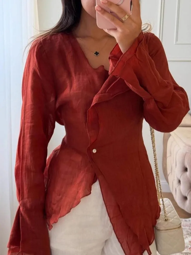 Frauen Blusen 2026 Frühling Sommer Langarm Bluse Frau Bluse Shirt Büro Elegante Arbeit Shirt Top Blusas Mujer De Moda