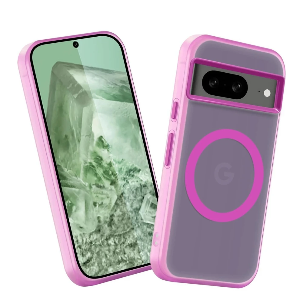 Bonbonfarbene, durchscheinende, mattierte, magnetische, wasserdichte Hülle für Google Pixel 10, 9, 8, Pro, XL, 9A, 8A, kabellose Lade-Schutzhülle