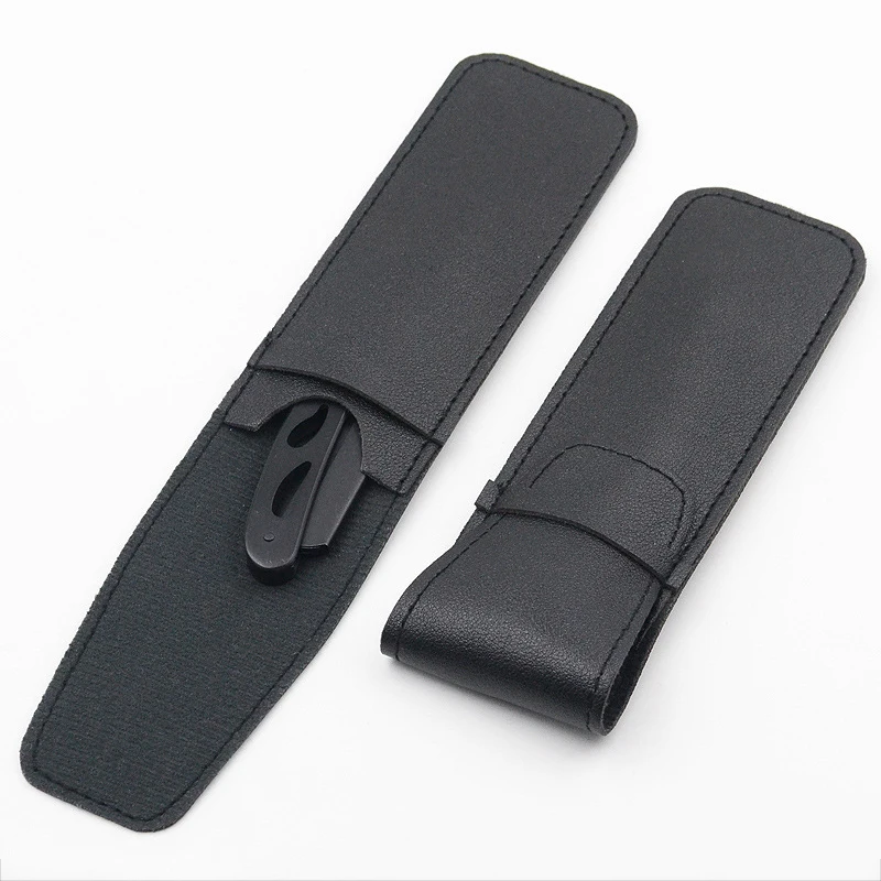 1 x sichere Rasierer-Tasche aus PU-Leder, schwarze Schutztasche für Rasierer und Rasierklingen Image