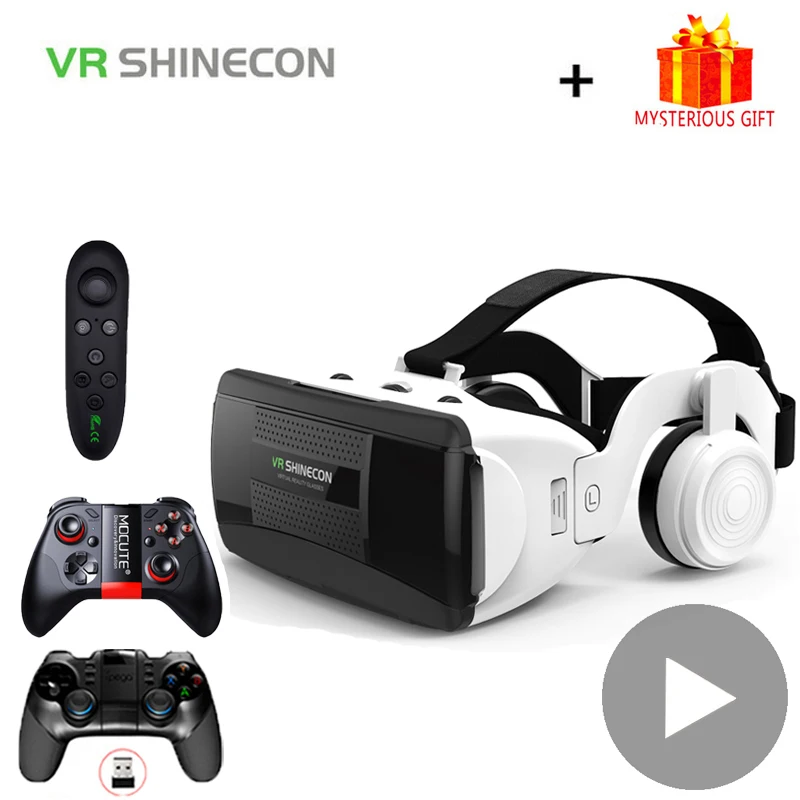 Casco Shinecon Occhiali 3D VR di realtà virtuale Cuffie per iPhone Smartphone Android Occhiali per smartphone Viar Binocolo Wirth