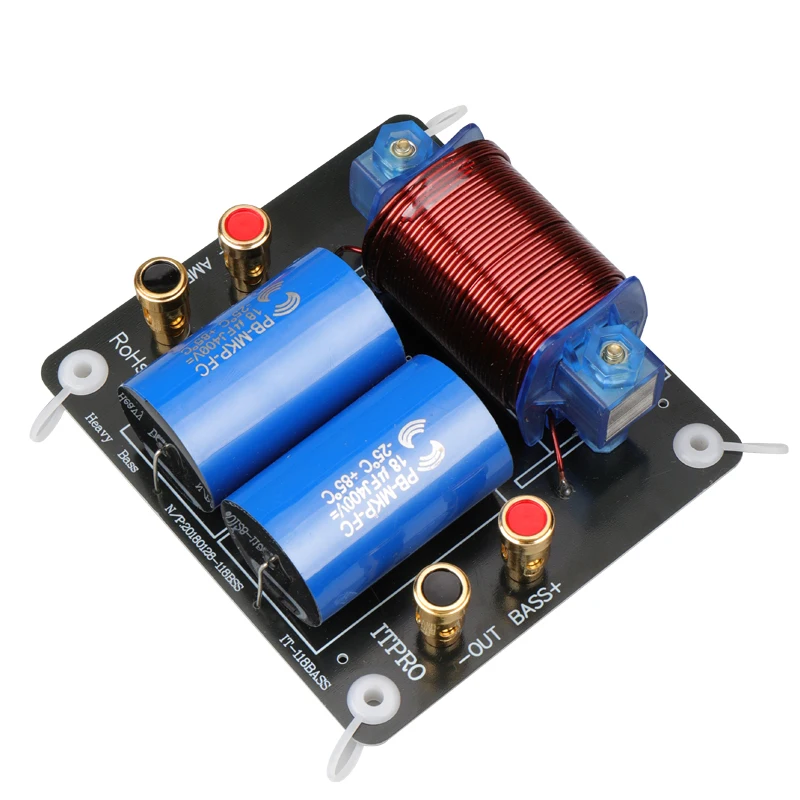 Subwoofer-Frequenzweiche, High-Fidelity Hochleistungs-Bühnenaudio-Modifikation, DIY-Frequenzweichen-Netzwerk für 12, 15, 18 Zoll Tieftöner Image