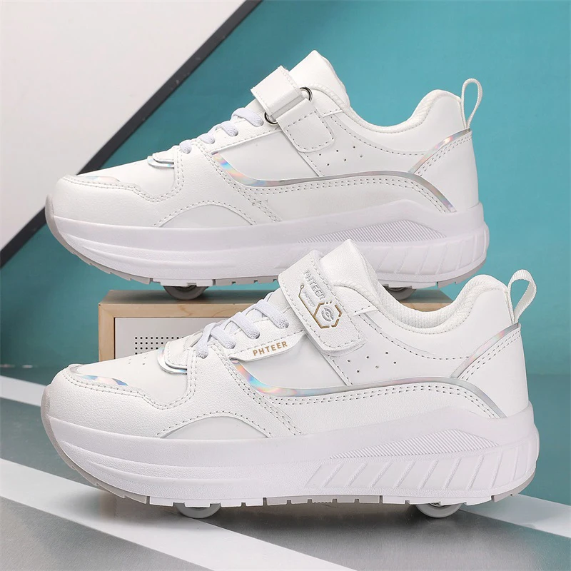 Kinder Rollschuhe Schuhe Modische Parkour Allrad Sportschuhe Täglich Casual Abnehmbare Rollerblade Schuhe Männer Frauen Geschenk