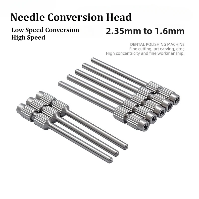 1 stücke Edelstahl Dental Low Speed Conversion High Speed Nadel Conversion Kopf 2,35mm zu 1,6mm Dental Bohrer burs Adapter Image