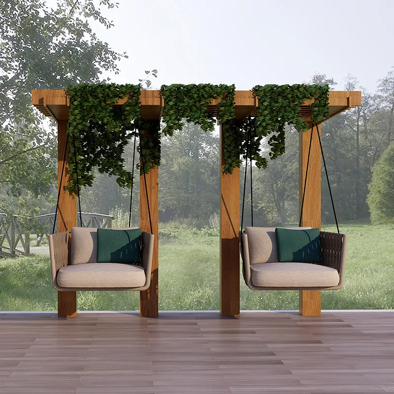 Gartenmöbel Rattan Balkon-Schaukelstuhl Terrassenschaukeln Hängesessel für den Außenbereich
