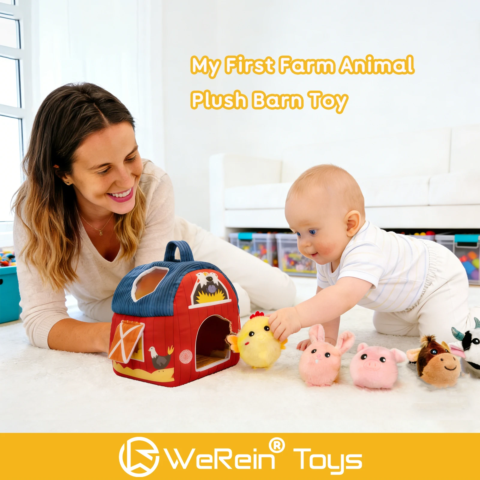 Plüschtier Montessori Simulation Bauernhof-Set Baby-Spielzeug Sensorische Feinmotorik-Entwicklung Pädagogisches Spielzeug für Kinder