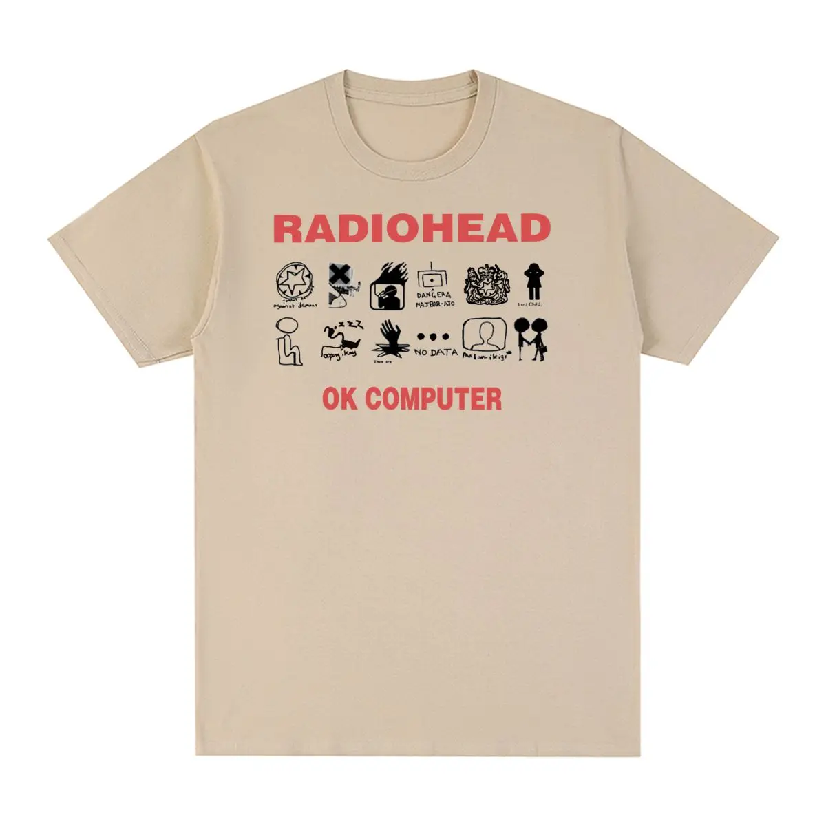 Radiohead Vintage T-shirt OK Computer Mode Sommer Baumwolle Hip Hop Männer T shirt Neue T T-shirt Frauen Tops