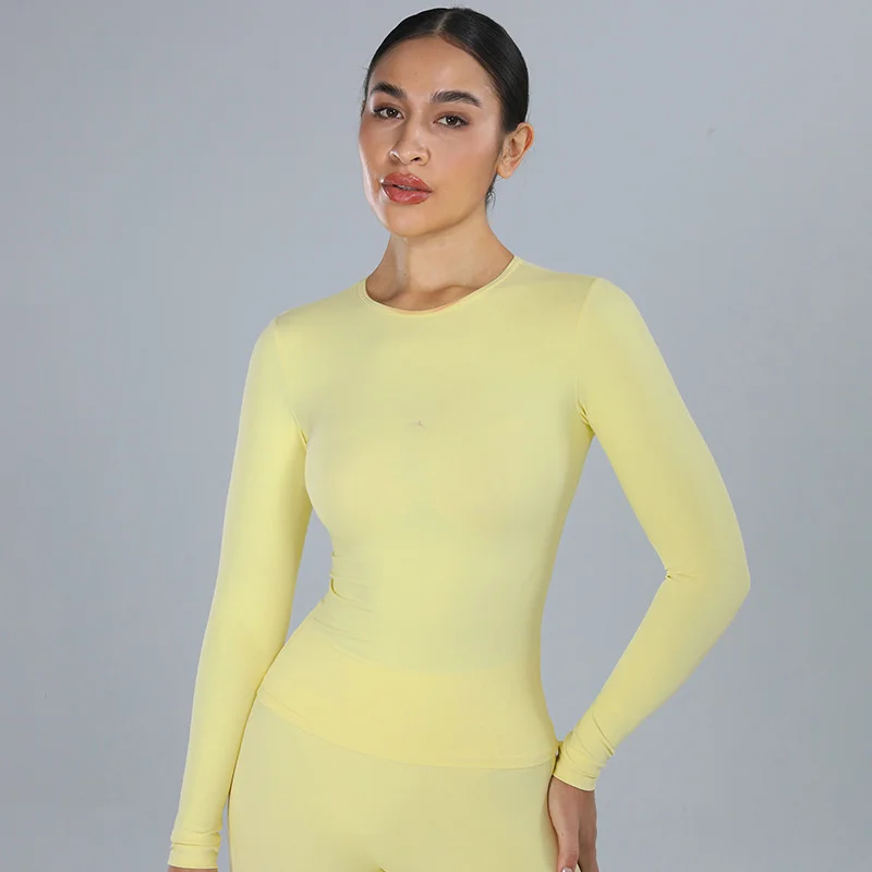 TRY TO BN Hauts de sport à manches longues pour femme, vêtements de yoga à haute intensité, vêtements de sport, fitness, entraînement, Pilates, course à pied