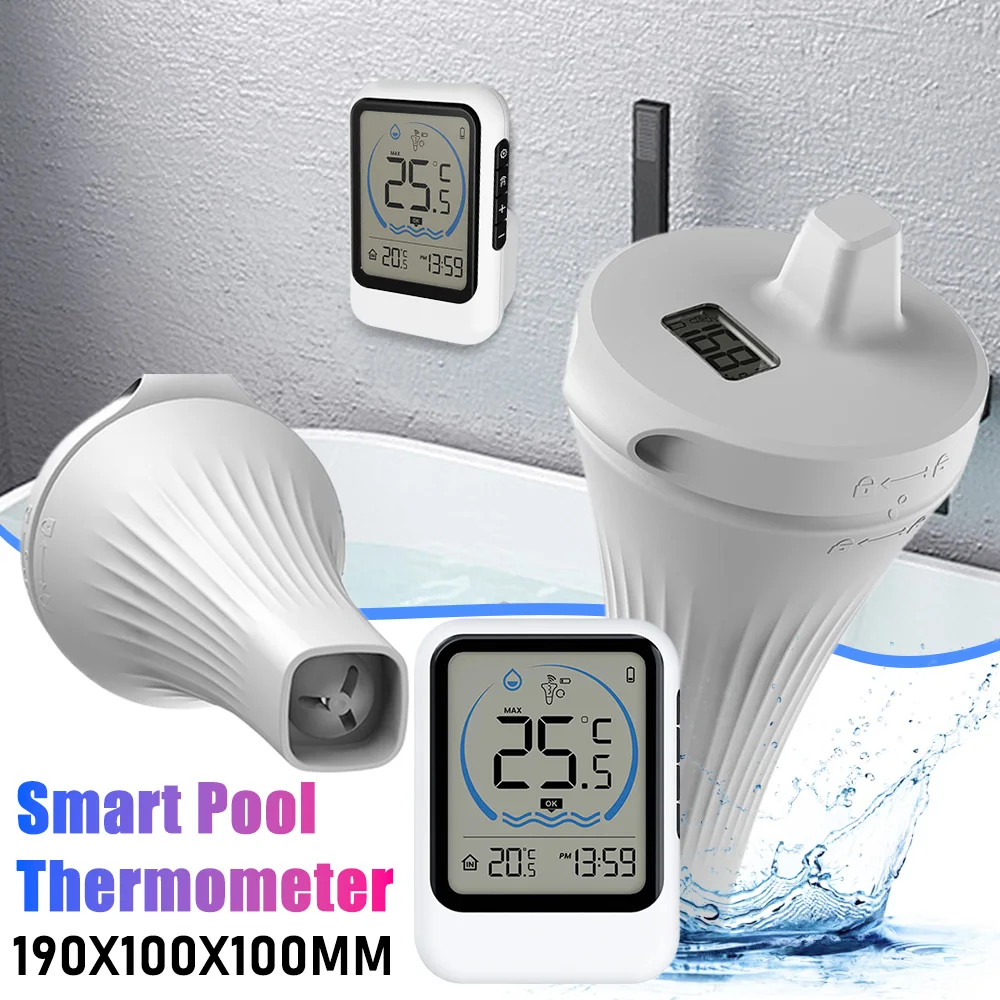 Thermomètre flottant de piscine intelligent thermomètre de piscine numérique sans fil étanche moniteur de température de piscine accessoires de piscine
