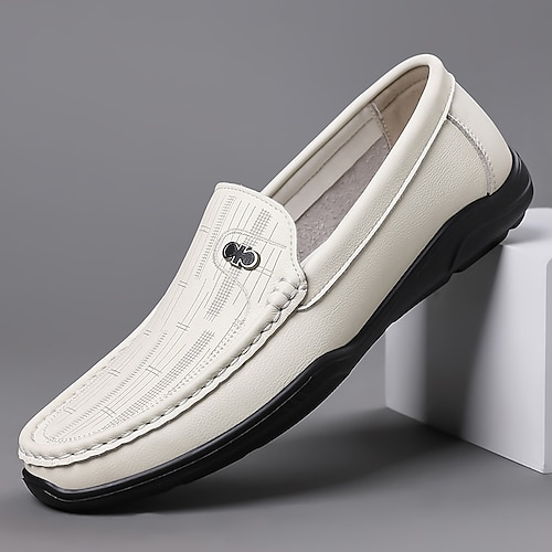 Lässige Herren-Slipper, leichte und bequeme Fahrschuhe im Business-Casual-Stil, flach und ideal für Büro, Pendeln, Reisen, gehobene Freizeitveranstaltungen und den Alltag. Image