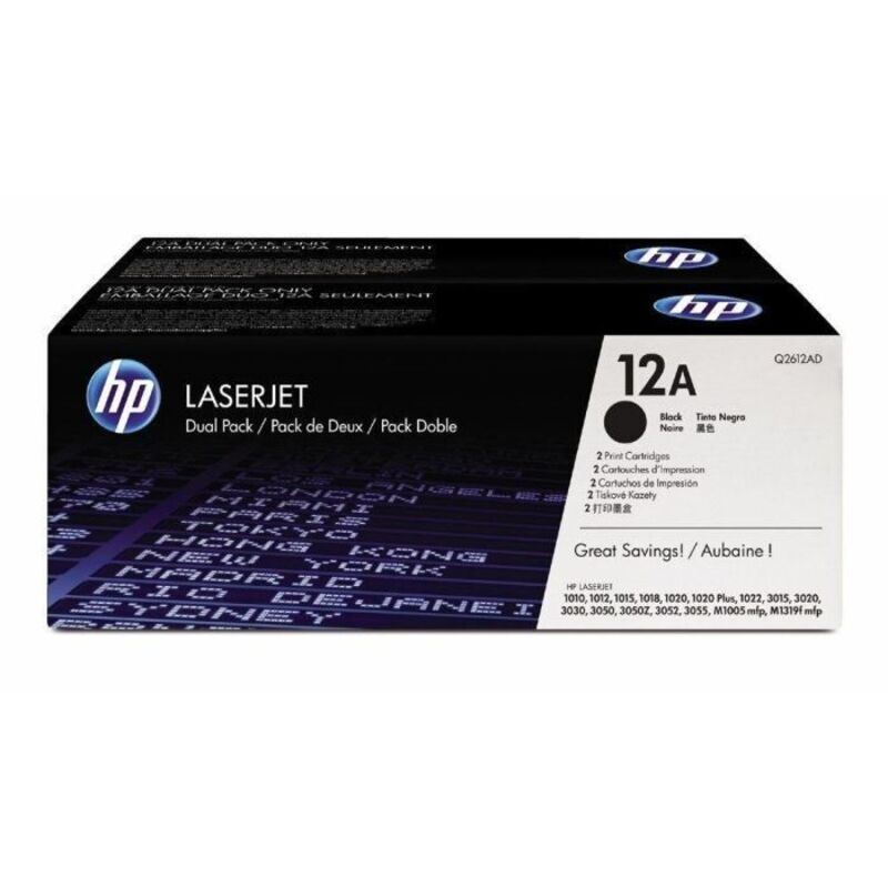 Hp 12a 2 Pack Black Original Laserjet Toner Cartridges Cartuccia Toner 2 Pz Originale