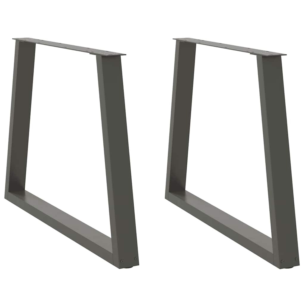 Helloshop26 - Set mit 2 verstellbaren modernen V-förmigen Esstischbeinen 90 x 72 cm anthrazitfarbener Stahl 02_0056867 Image