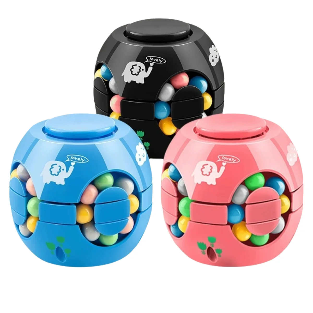 Rotierendes Fingerspitzenspiel „Magic Bean“ – Intelligenz- und Bildungs-Montessori-Puzzlespiel für Kinder und Erwachsene Image