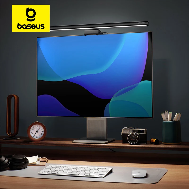 Baseus Bildschirm Licht Schreibtisch Lampe Computer Licht Bildschirm Hängen Licht Neue Tisch Lampe LCD Monitor Laptop Licht USB Studie Lesen Lampe