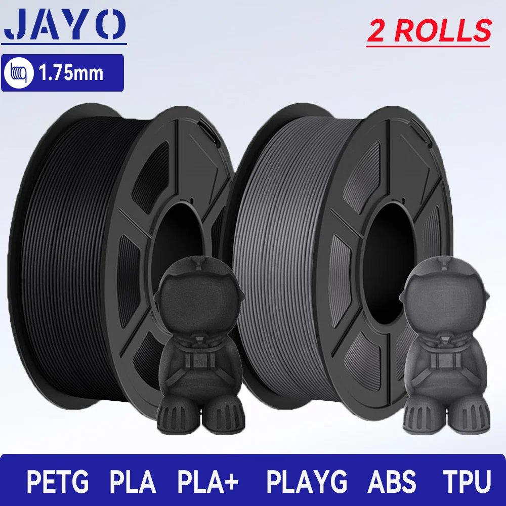 JAYO 3D-Drucker PLA/PETG/PLA+ /PLA META /SEIDE/ASB/TPU-Filament 1,75 mm 2 Rolle 1,1 kg/0,65 kg 3D-Drucker-Filament für 3D-Drucker Image