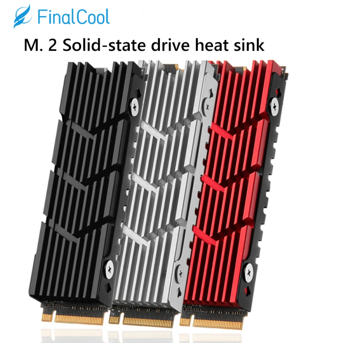 M.2 ssd nvme kühlkörper kühlkörper m2 2280 ssd festplatte aluminium kühlkörper mit silikon wärme kissen für pc/ps5 pcie 2280 ssd Image