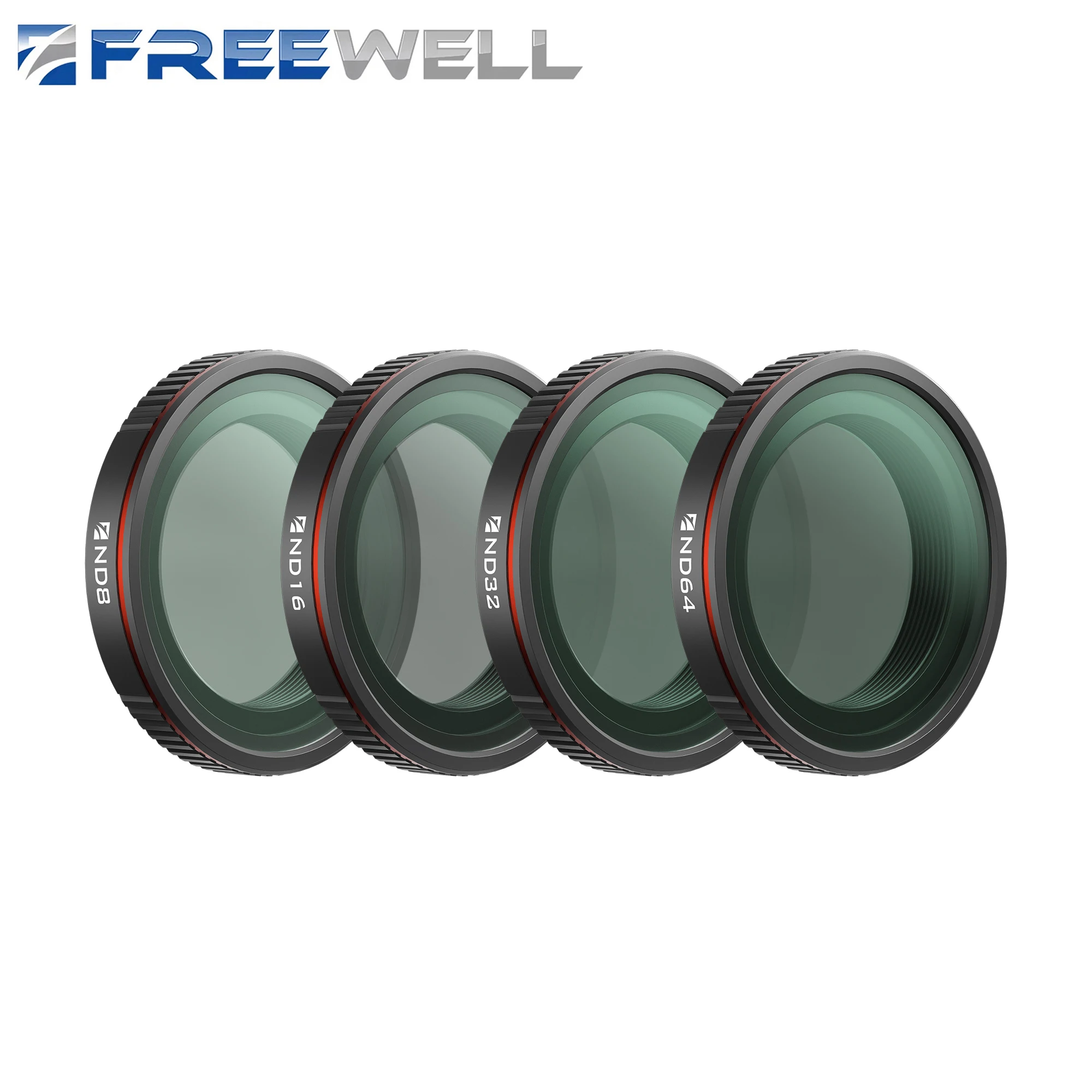 Freewell Standard Day ND Filter 4er-Pack, ND8, ND16, ND32 und ND64 Filterkompatibilität DJI Osmo Nano Kamera-Fotografie-Zubehör Image