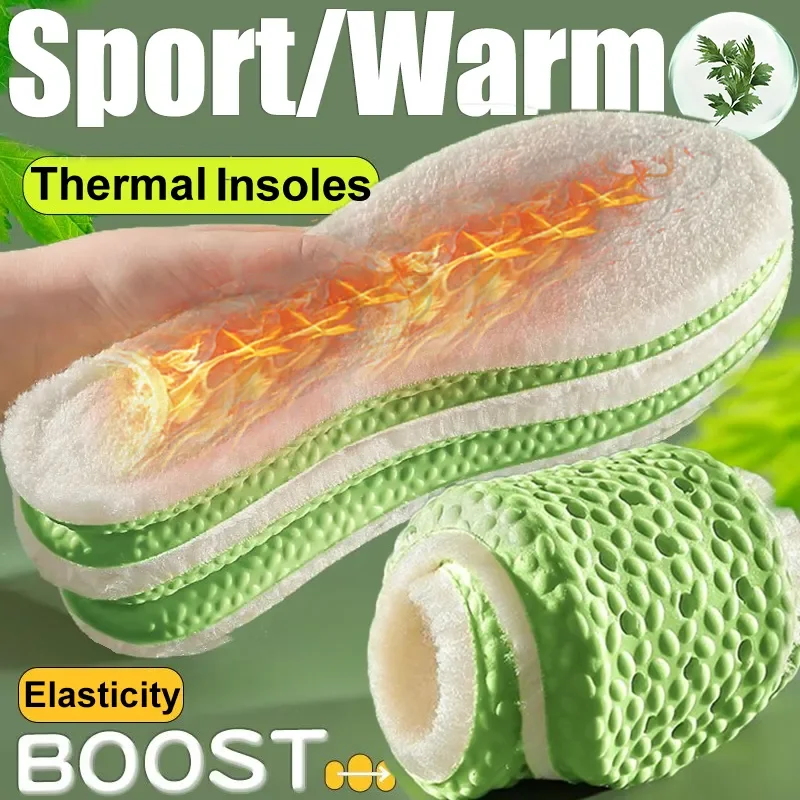 Warme Einlegesohlen für Schuhe, Winter, antibakteriell und Deodorant, Memory-Schaum, Schuhpolster, Damen und Herren, atmungsaktive Sportschuhe, Innensohle Image