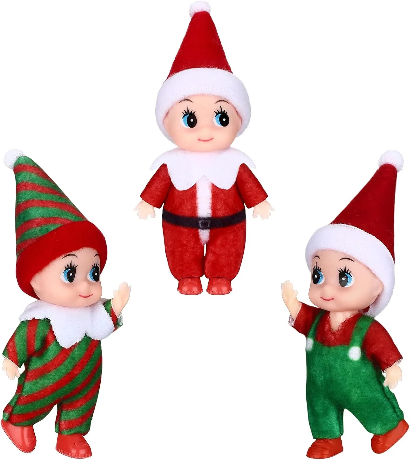 1/2PCS Weihnachten Twin Junge und Mädchen Puppe Weihnachten Mini Zubehör Weihnachten Dekoration Paar Puppe Paar Simulation vinyl Puppe