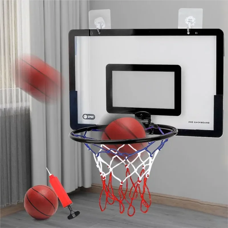 Indoor-Sicherheits- und Spaßspiele für Kinder, Heimsport-Basketball-Set für Kinder, Wandhalterung, nicht perforierter Basketballrahmen Image
